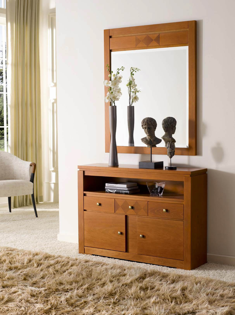 Зеркало 502 Nogal-4 Disemobel