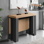 Консоль трансформер Kendra 4061 Roble Seda/Negro Mate Disemobel