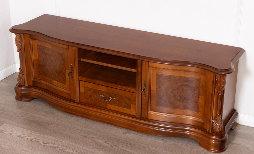 Тумба ТВ 2322 Barocco radica, Neoclassico, Noce Standard Stile Elisa