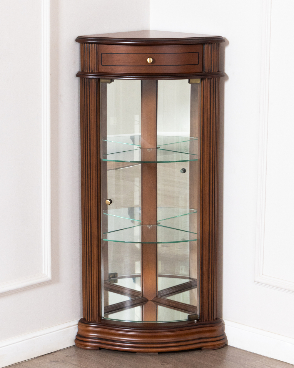 Витрина угловая 65 Nogal Claro IDC