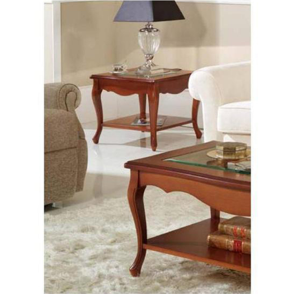 Журнальный стол со стеклянной столешницей 53/C CEREZO-5 Disemobel