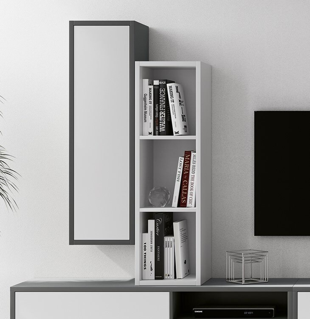 Полка Nora 3066.7 Grafito/Blanco mate Disemobel