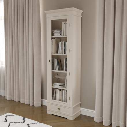 Книжный шкаф 2009 Слоновая кость Валенсия Правый