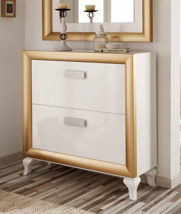 Обувница Cloe 2014 Blanco/Oro-10 Disemobel