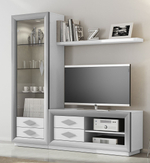 Тумба ТВ Cloe 2013 Blanco/Plata Disemobel