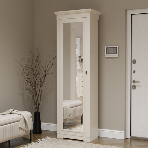 Шкаф в прихожую 2011 Слоновая кость Валенсия Левый