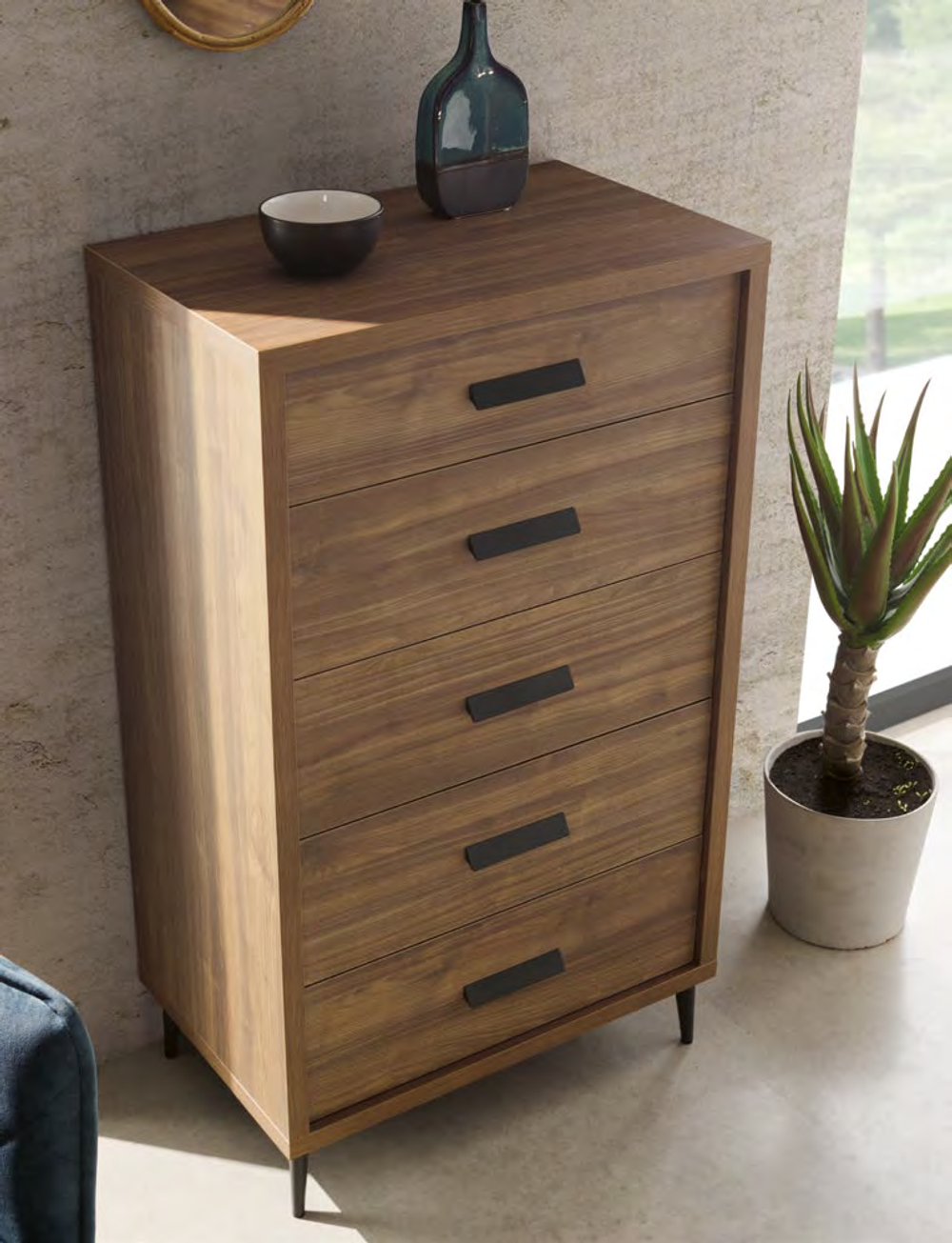 Комод на ножках Kubik 070 Roble/Antracita Koala Beds