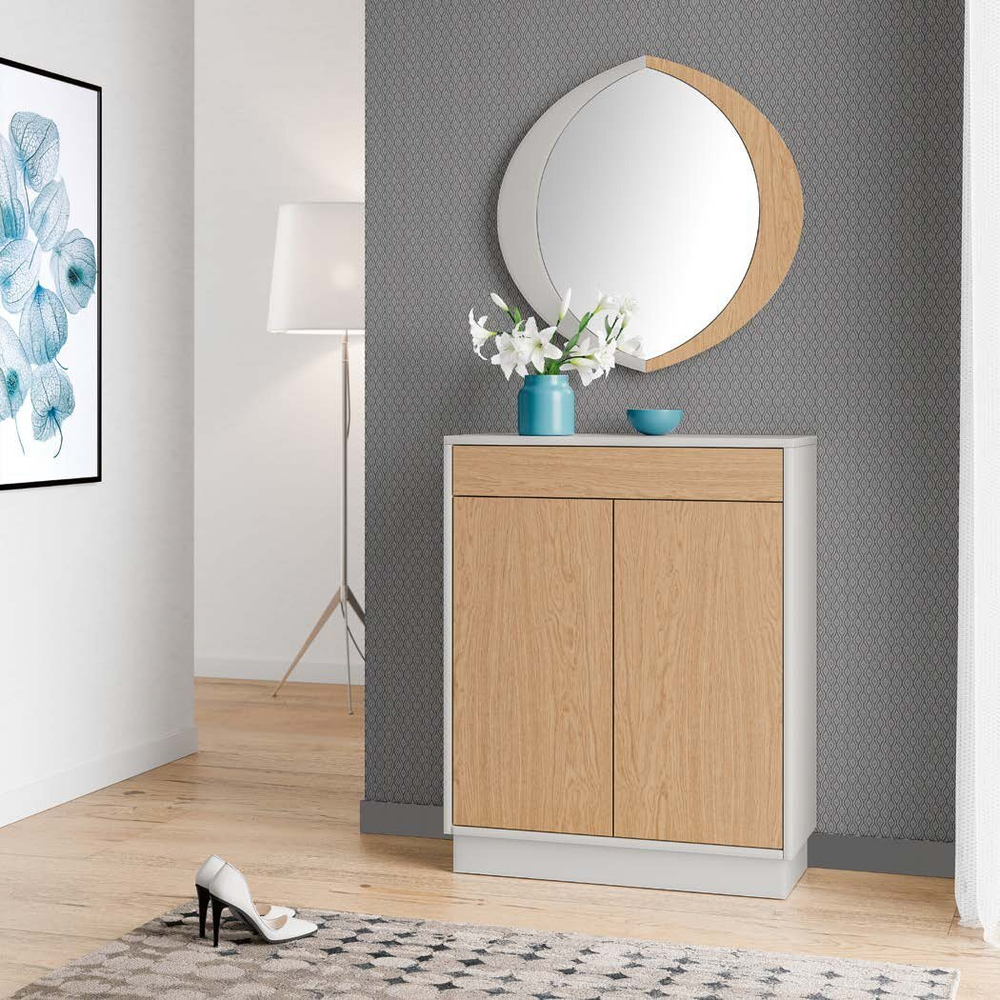 Зеркало в раме Kendra 4012 Perla/Roble Seda Disemobel