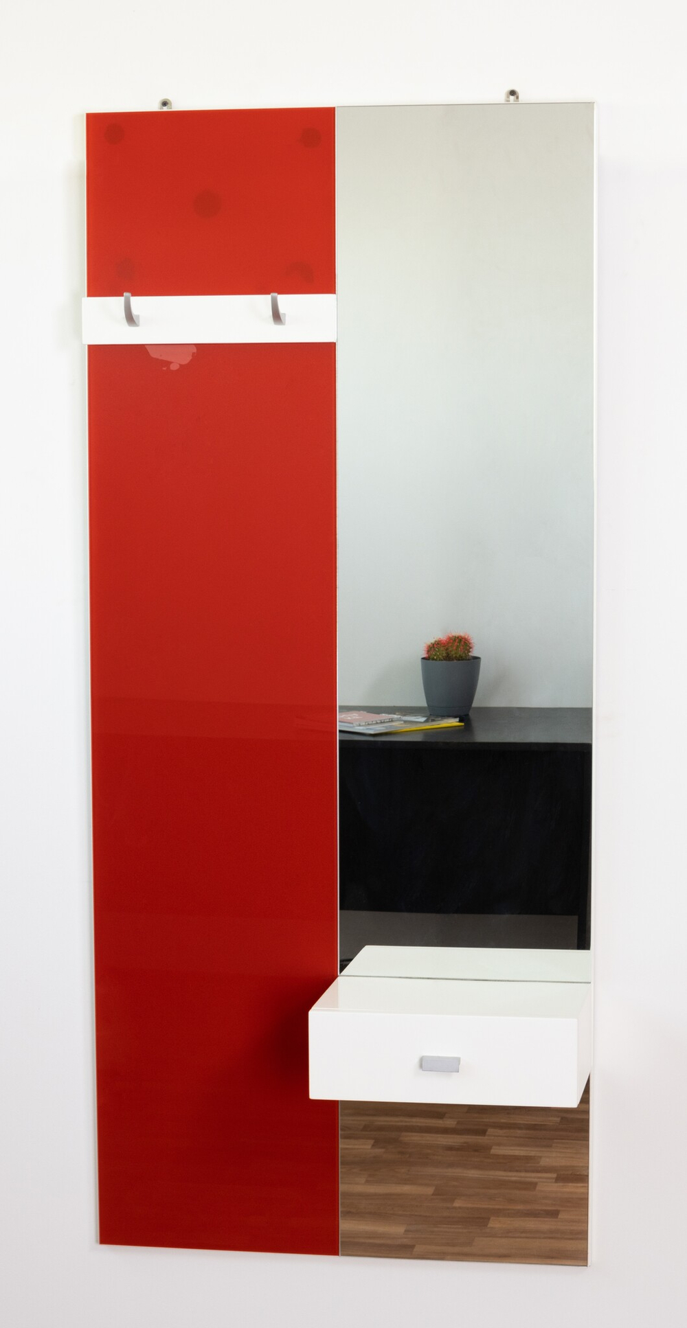 Зеркало 324 Blanco/Rojo Disemobel