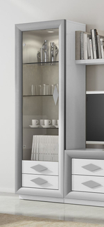 Витрина Cloe 2026-D Blanco/Plata Disemobel