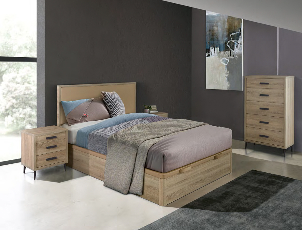 Прикроватная тумба Kubik 040 Roble/Antracita Koala Beds