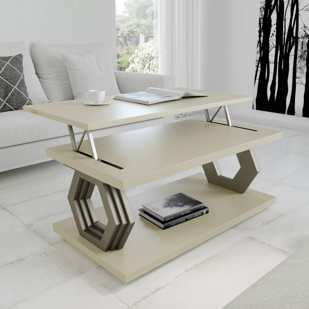 Журнальный стол Nora 2058 Capuccino/Platino Disemobel