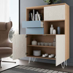 Витрина Kendra 4073 Roble Seda/Alaska/Celeste Disemobel