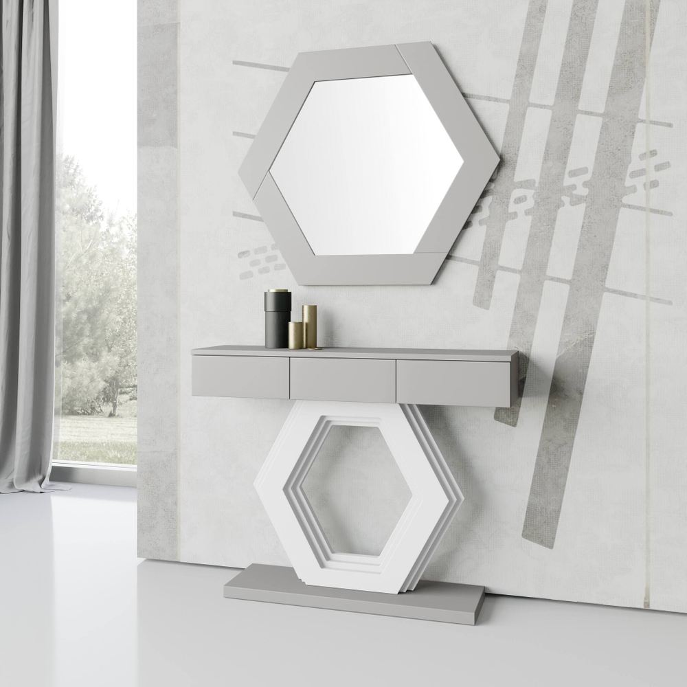 Консоль Nora 677 Piedra mate/Blanco mate Disemobel