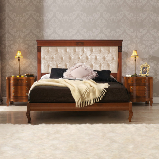 Кровать 180x200 с основанием 811.450 Nogal/Fiesole 3 Panamar