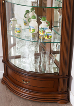 Угловая витрина 33 Nogal Claro IDC