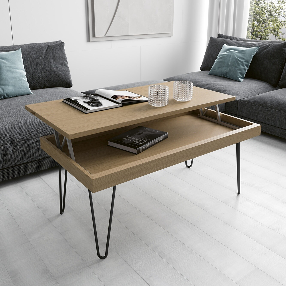 Журнальный стол с подъемной столешницей Kendra 4000 Roble Nature Disemobel