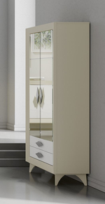 Витрина Cloe 2025 Vainilla/Blanco Disemobel