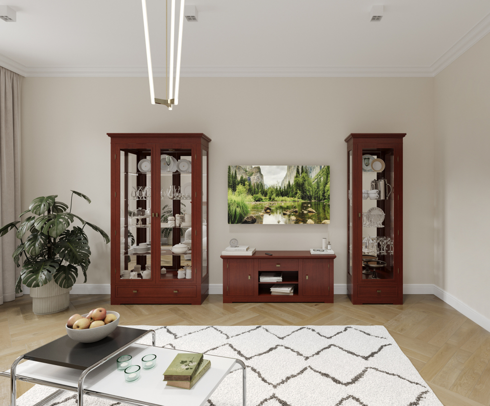 Витрина 2002 Орех Валенсия Левая