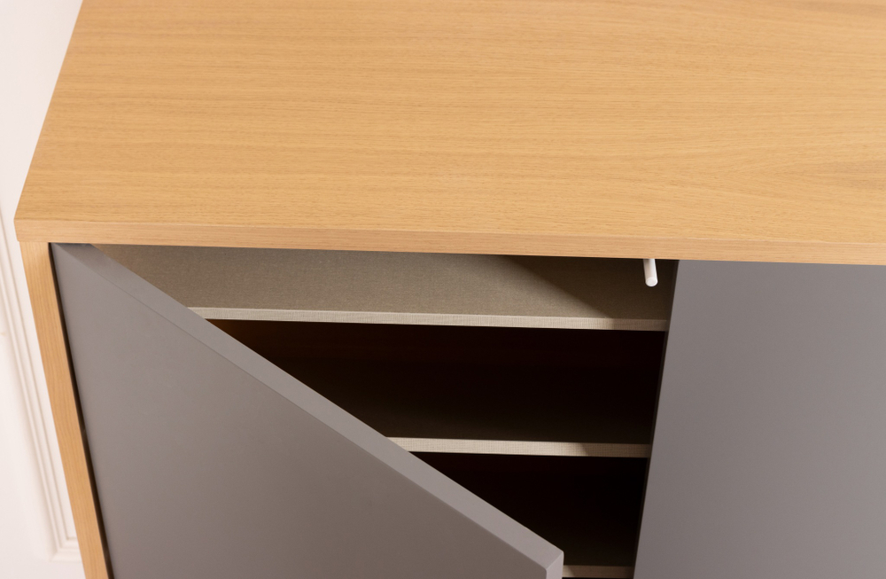 Обувница узкая Kendra 4056 Nordico/Plomo Disemobel