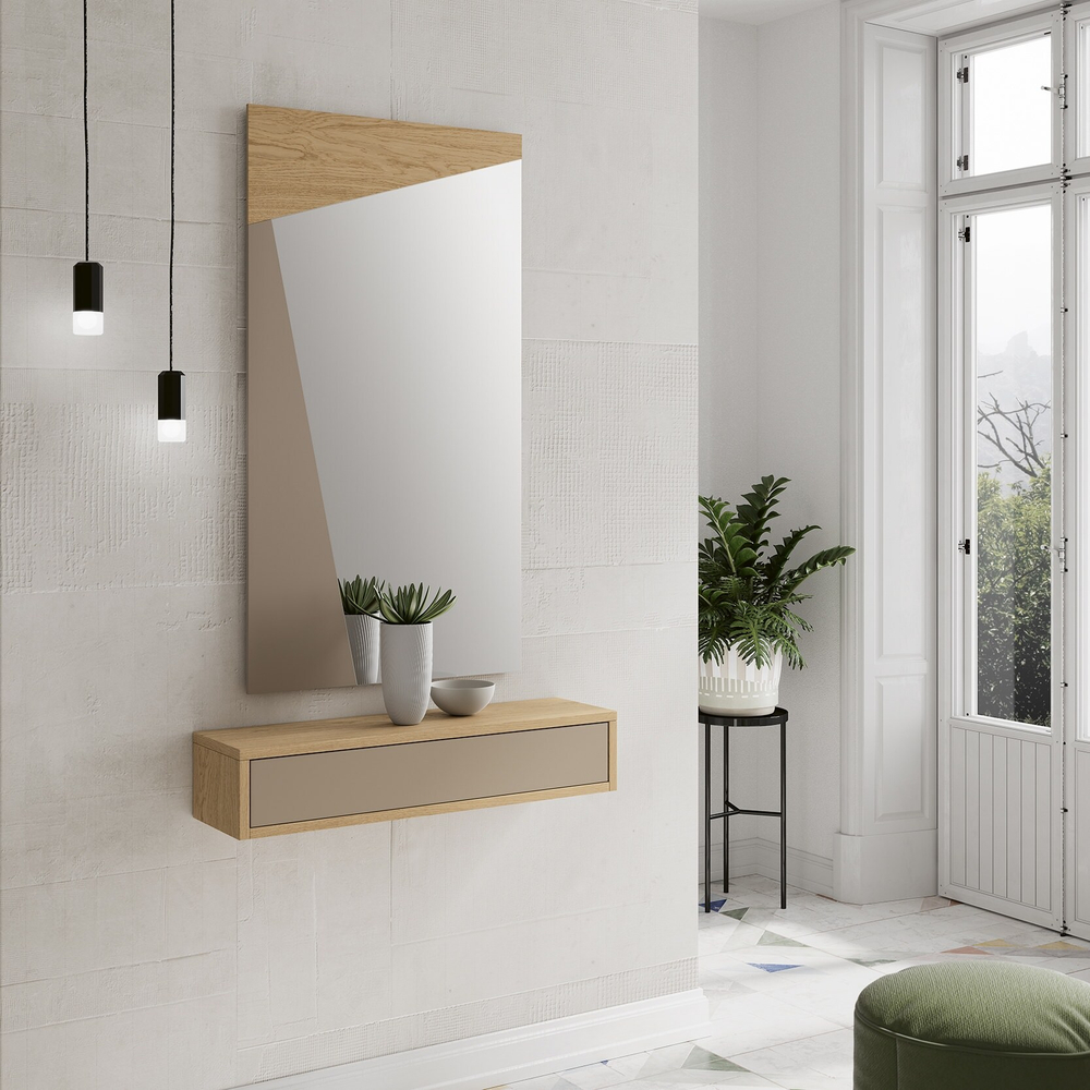 Зеркало в раме Kendra 4028 Nordico/Arena-1 Mate Disemobel