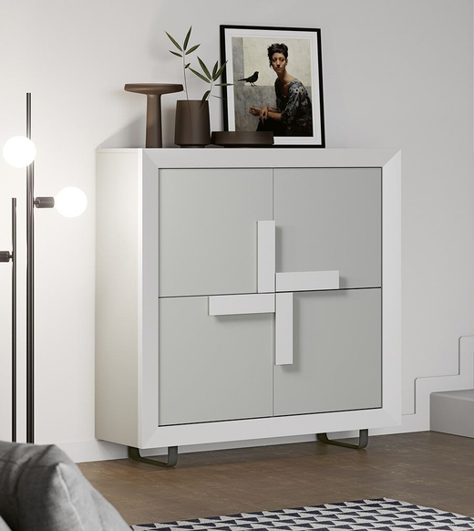 Буфет Cloe 2027 Gris/Blanco mate Disemobel