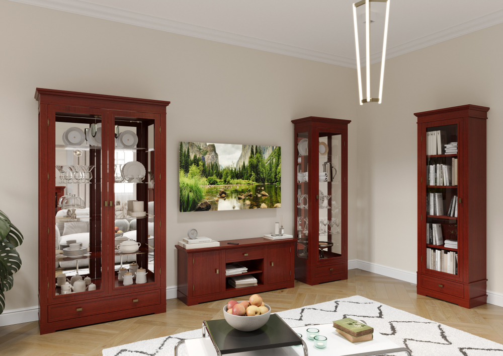 Книжный шкаф 2009 Орех Валенсия Правый