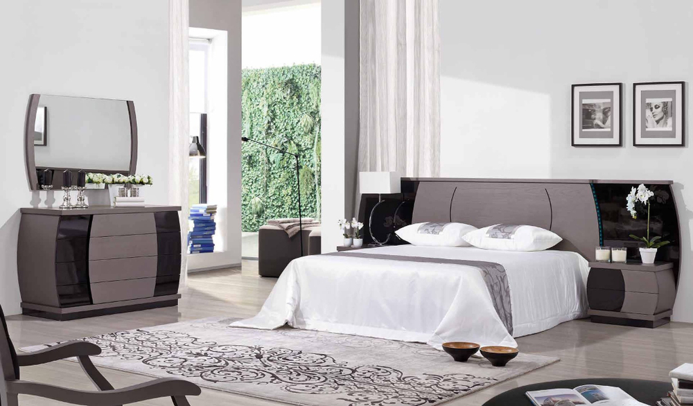 Прикроватная тумба FLY 744 Cinza/Preto IDC