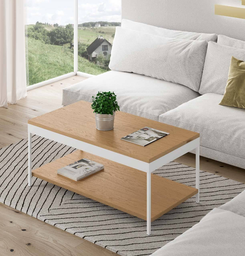 Журнальный стол с подъемной столешницей Kendra 4032 Nordico/Blanco Disemobel
