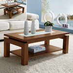 Журнальный стол прямоугольный 105 Nogal-5/Blanco Disemobel