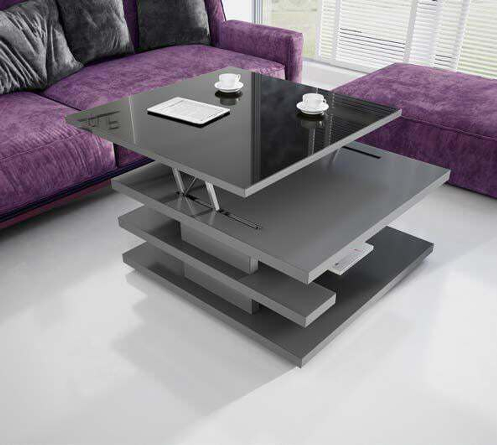 Журнальный стол Cloe 2052 Plomo/Negro Disemobel