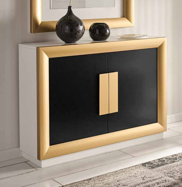 Узкая тумба Cloe 2001 Oro-10/Blanco mate/Negro mate Disemobel