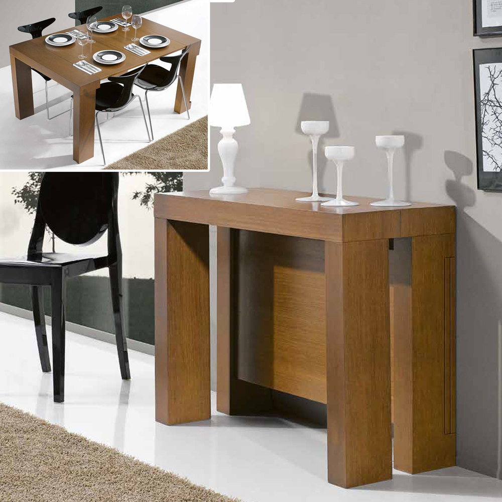 Консоль трансформер 140x80 364 Nogal-10 Disemobel