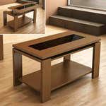 Журнальный стол прямоугольный 387 Nogal-10/Negro Disemobel