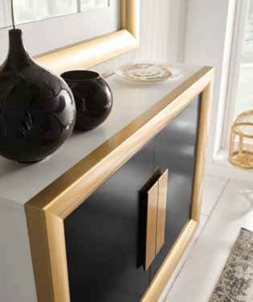 Узкая тумба Cloe 2001 Oro-10/Blanco mate/Negro mate Disemobel