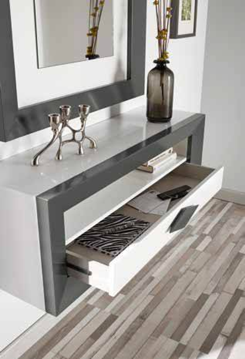 Консоль Cloe 2041 Grafito/Blanco Disemobel