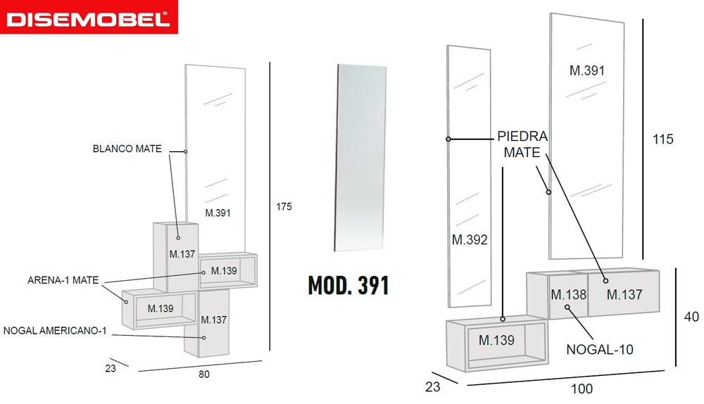 Зеркало 391 Disemobel