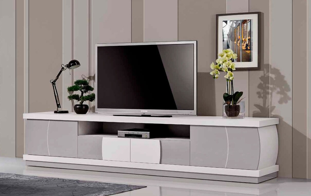Тумба ТВ FLY 718 Cinza claro/Branco IDC