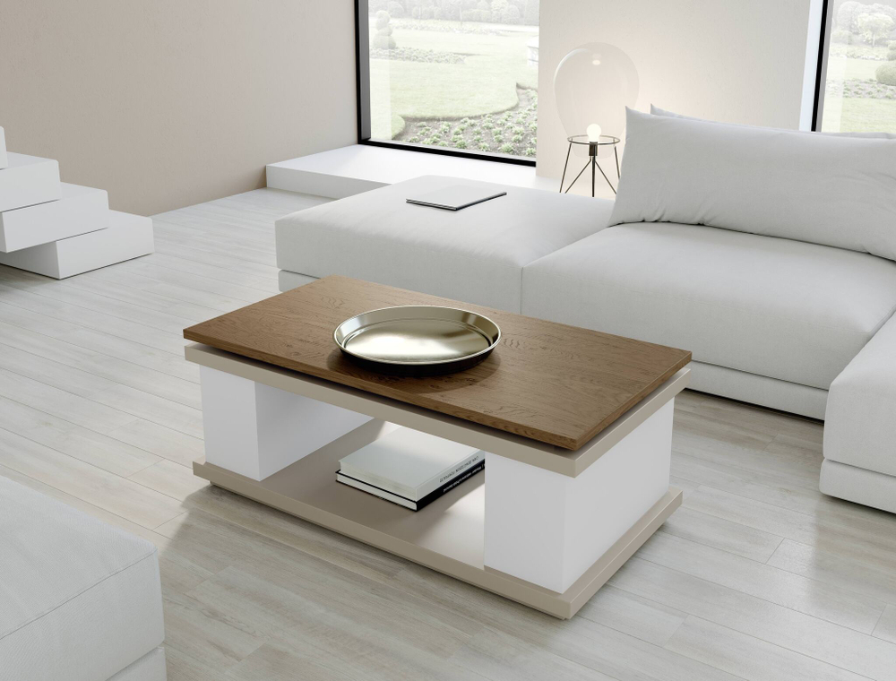 Журнальный стол Nora 2055 Arena mate/Blanco mate/Tilo Disemobel