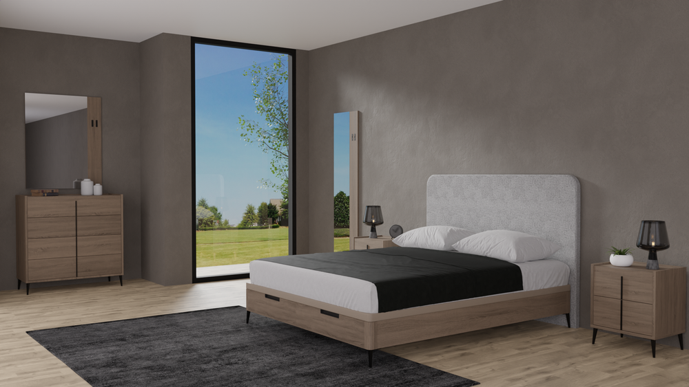 Комод на ножках Line 100 Roble/Antracita Koala Beds