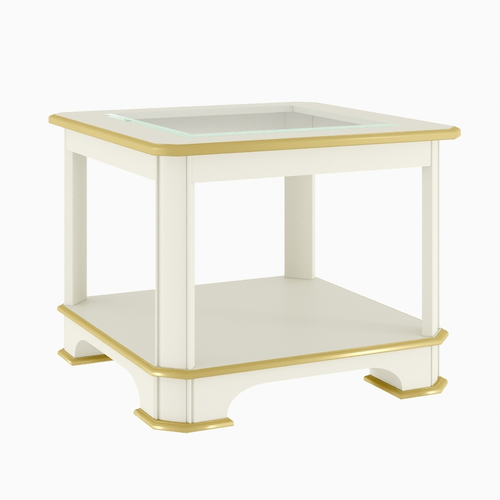 Журнальный стол 1360 Слоновая кость с золотом Атриум