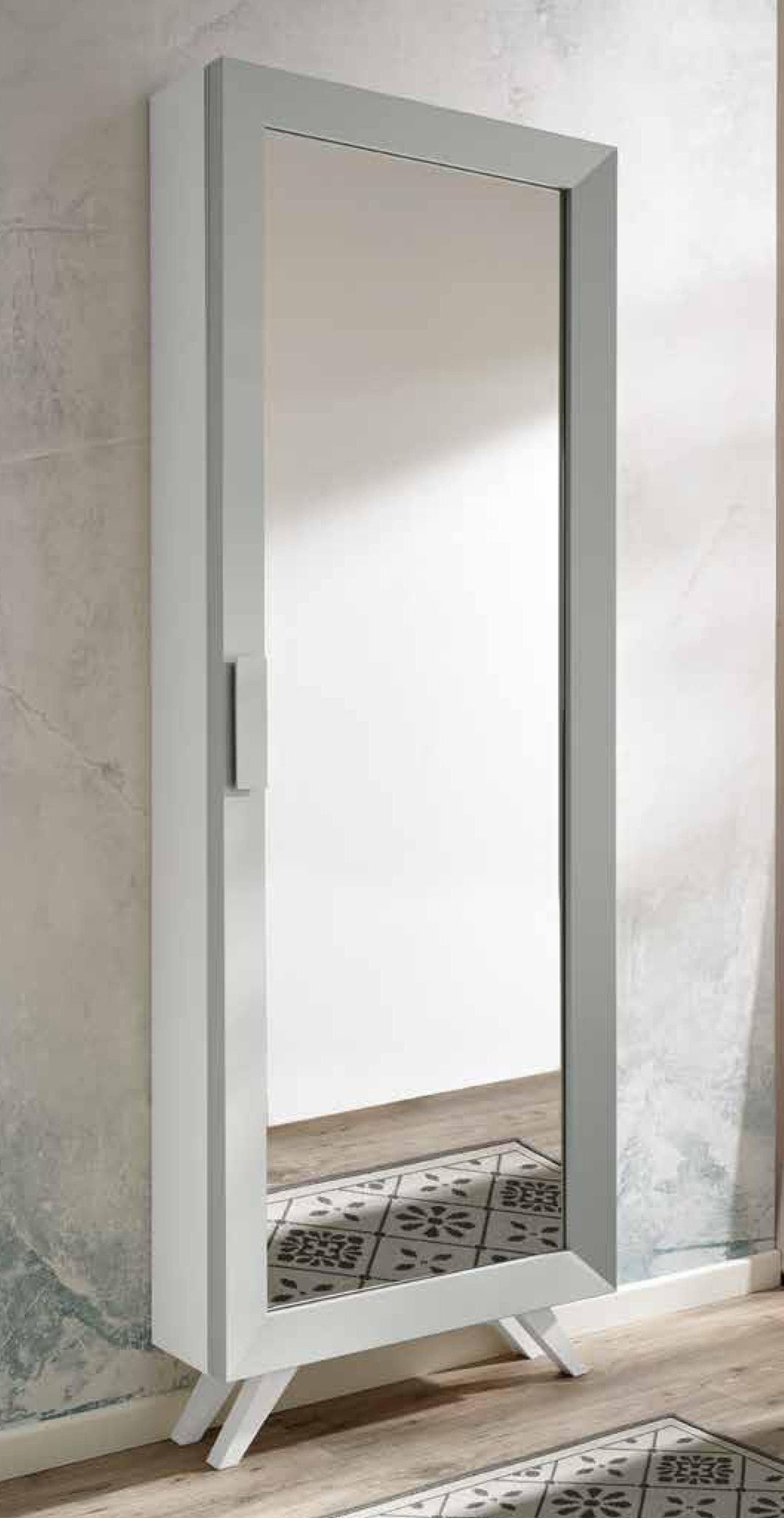 Обувница 2011 Blanco mate/Gris Disemobel