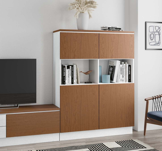 Витрина Kendra 4077 Nieve/Caramelo Disemobel