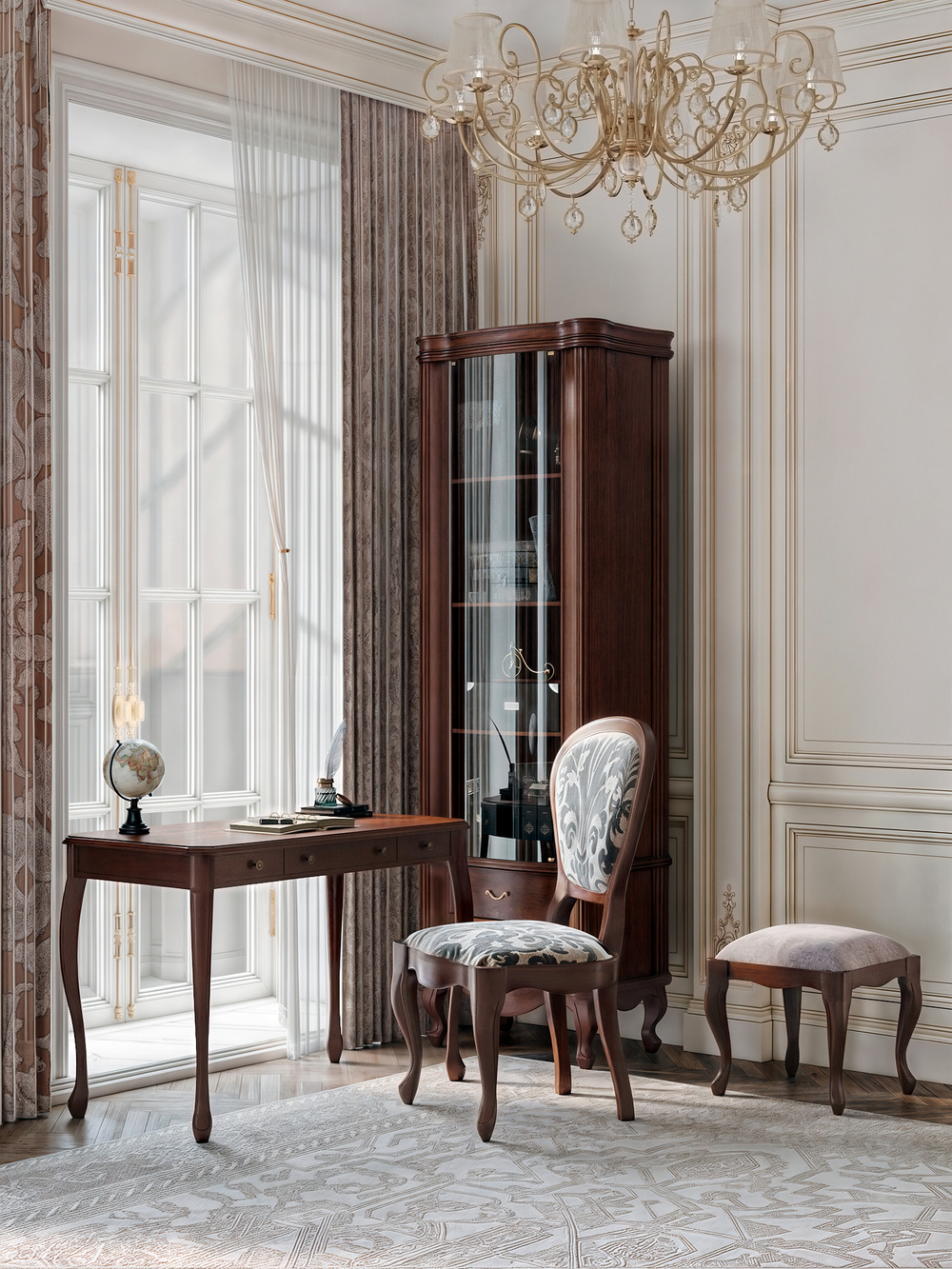 Книжный шкаф 971 Cerezo-5 Classic Правый