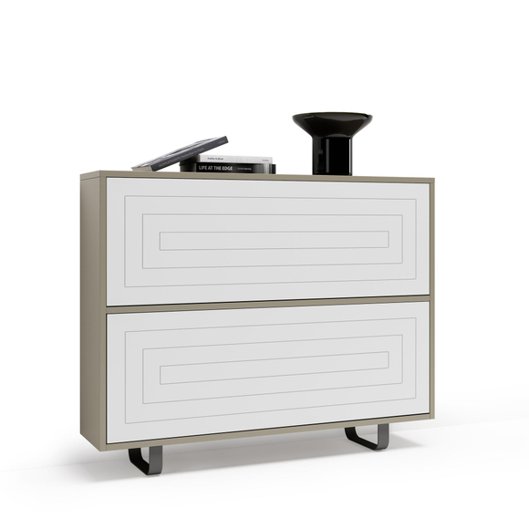 Обувница Nora 3051.2 Moka/Blanco mate Disemobel