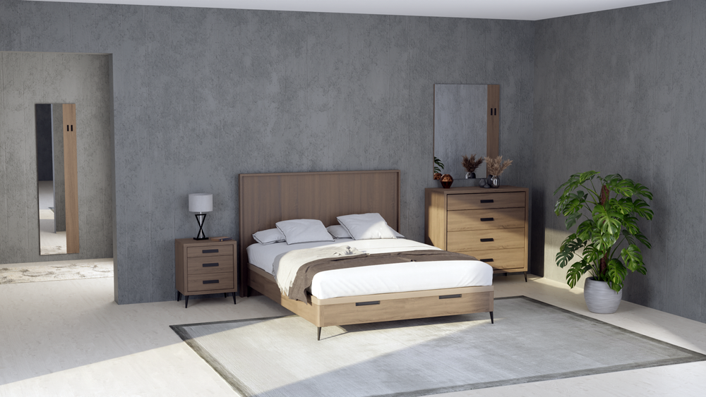 Комод на ножках Kubik 100 Roble/Antracita Koala Beds