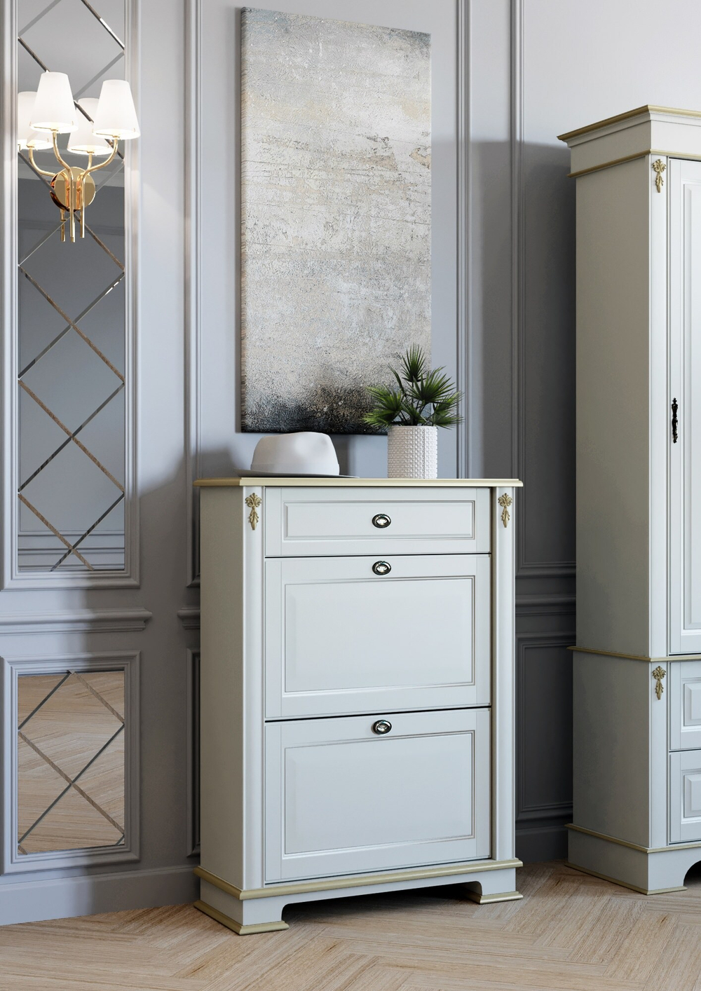 Обувница M1355.01 Орех Атриум