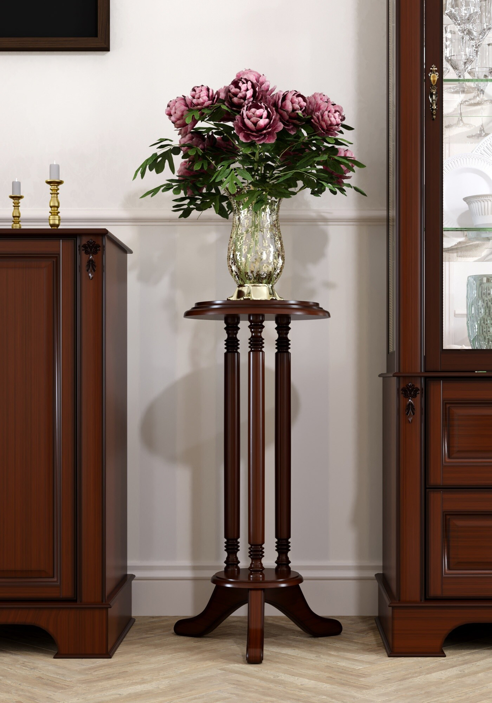 Подставка под цветы 1661 Орех Атриум