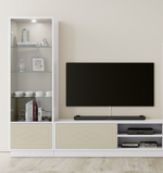 Витрина Nora 3038.1 Blanco/Capuccino Disemobel