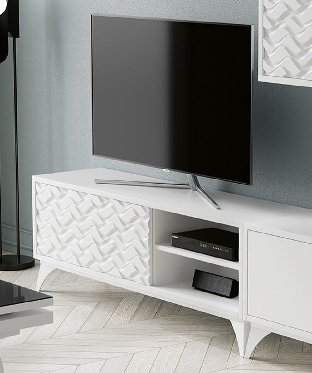 Тумба ТВ Nora 3018.4 Blanco Disemobel